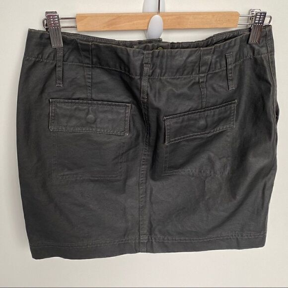 Madewell Walker Black Waxed Coated Mini Skirt - Picture 7 of 10